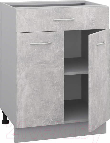 Изображение товара Шкаф-стол кухонный Кортекс-мебель Корнелия Лира НШ60р1ш без столешницы (ателье светлый)