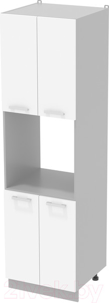 Изображение товара Шкаф-пенал кухонный Интерлиния Компо ПШД-№5-2145 (белый платинум)