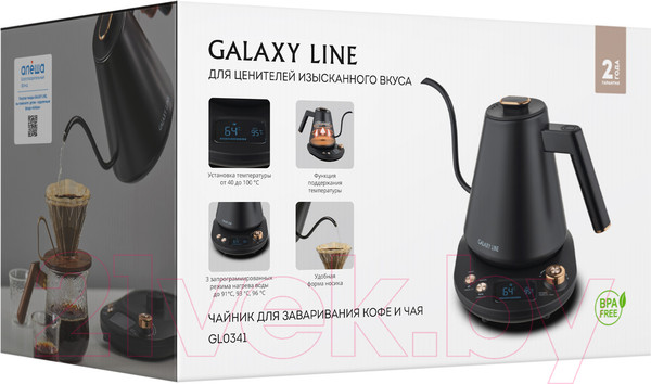 Изображение товара Электрочайник Galaxy Line GL 0341 (черный)