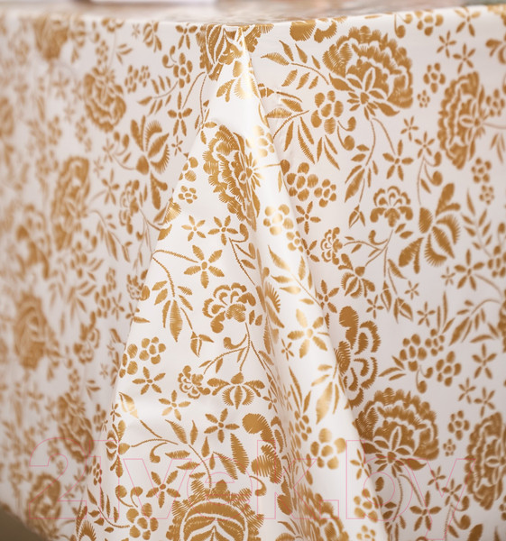 Изображение товара Скатерть Stolima Декор-шанс 5008 Золотое шитье (180x130)