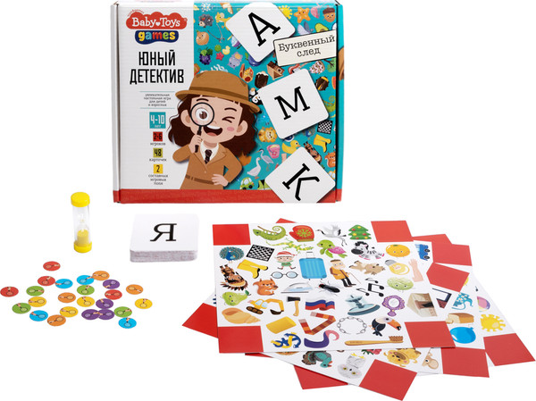 Изображение товара Настольная игра Baby Toys Юный детектив. Буквенный след / 05243