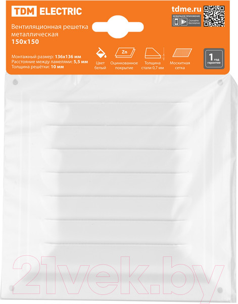 Изображение товара Решетка вентиляционная TDM SQ1807-0701