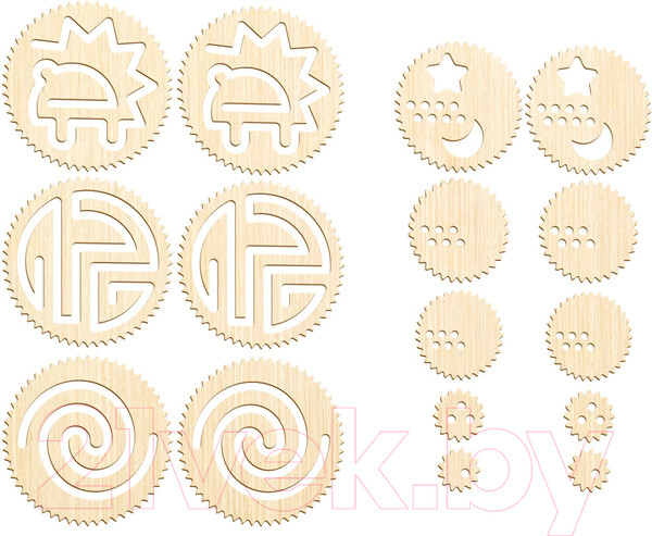 Изображение товара Развивающий игровой набор Лесная мастерская Межполушарные доски со спирографом / 10391928