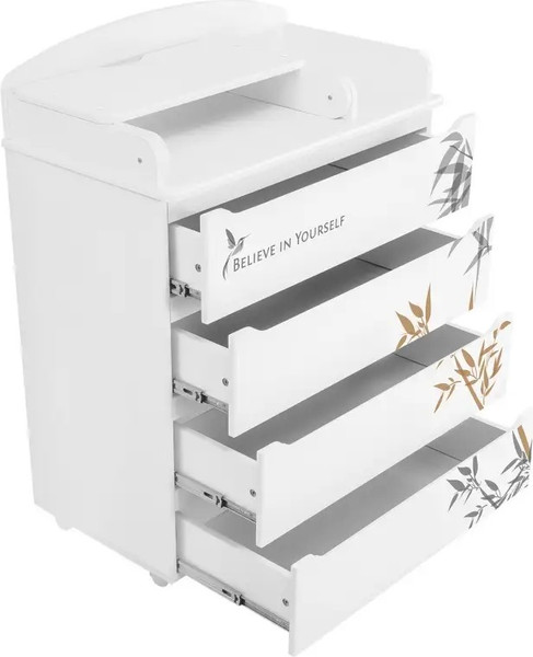 Изображение товара Комод пеленальный INDIGO Green Line с узким пеленальным столиком (бамбук)