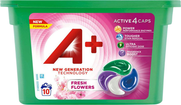 Изображение товара Капсулы для стирки A+ Fresh Flowers Универсальные (10x22г)