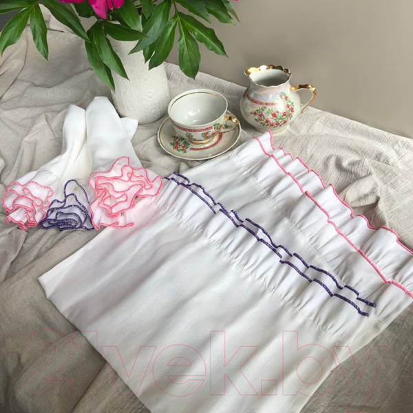 Изображение товара Набор сервировочных салфеток ОМурМебель Пионы С кольцами (5шт)