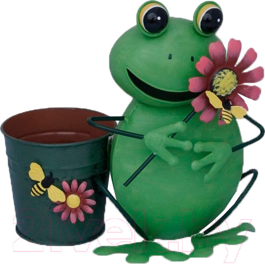 Изображение товара Фигурка для сада Klesto Лягушка с горшком Z26402