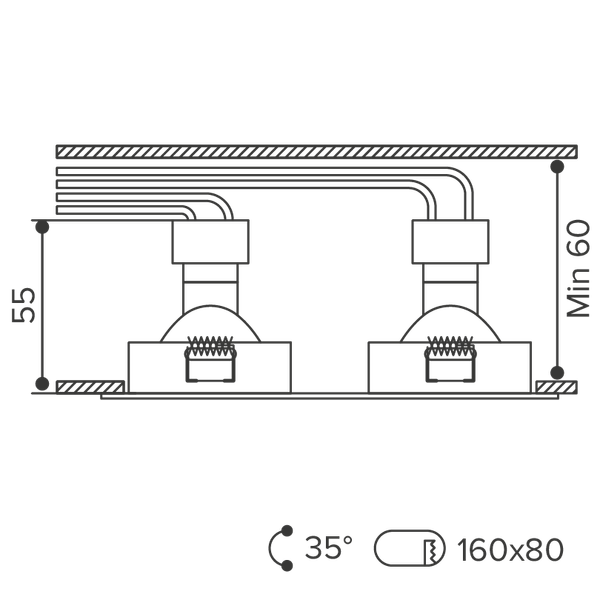 Изображение товара Точечный светильник Wolta WDL-GU5.3/01W-02