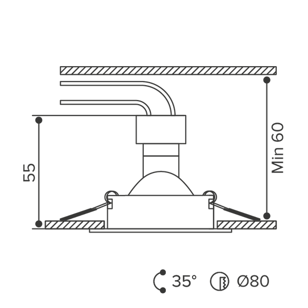 Изображение товара Точечный светильник Wolta WDL-GU5.3/01BL-R