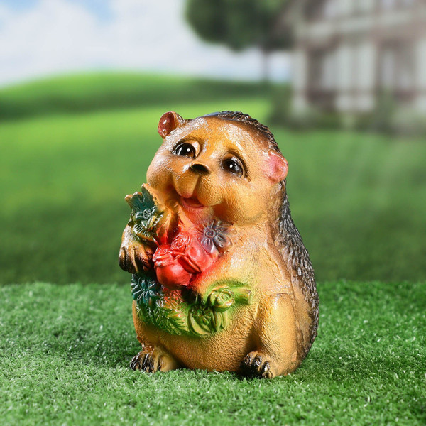 Изображение товара Фигурка для сада Хорошие сувениры Ежик с цветами / 4871331