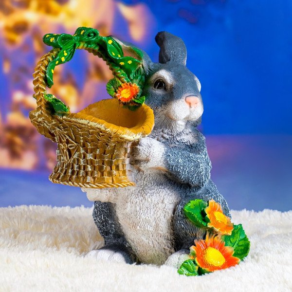 Изображение товара Фигурка для сада Хорошие сувениры Зайка с лукошком / 1128170