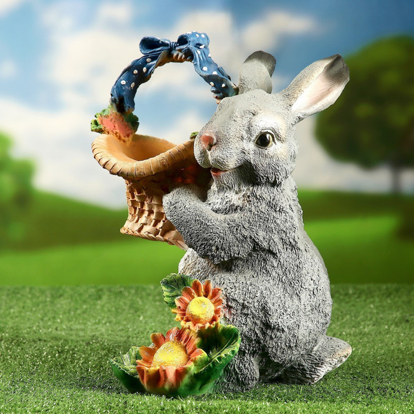 Изображение товара Фигурка для сада Хорошие сувениры Зайка с лукошком / 1128170