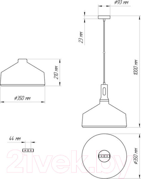 Изображение товара Потолочный светильник Элетех Эстет 9904 НСБ 01-60-196 / 1005405386 (белый)