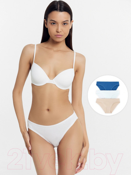 Изображение товара Комплект женских трусов Mark Formelle 412457-3 (р.102, персиковый румянец)