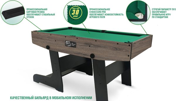Изображение товара Бильярдный стол BFG Compact Moby 4 / BFG-KMAN4 (фнкор)