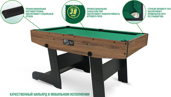 Изображение товара Бильярдный стол BFG Compact Moby 4 / BFG-KMAR4 (аризона)