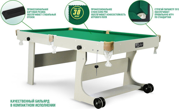 Изображение товара Бильярдный стол BFG Compact Light 5 / BFG-KLSER5 (серый)