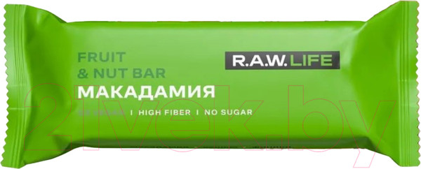 Изображение товара Энергетические батончики R.A.W. Life Макадамия (15x47г)