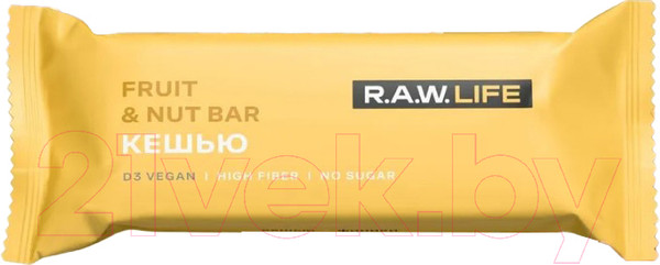 Изображение товара Энергетические батончики R.A.W. Life Кешью (15x47г)