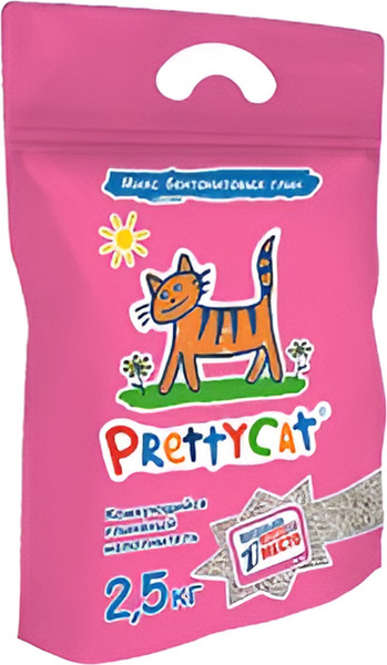 Изображение товара Наполнитель для туалета Prettycat Euro Mix комкующийся бентонитовый / 620703 (2.5кг)