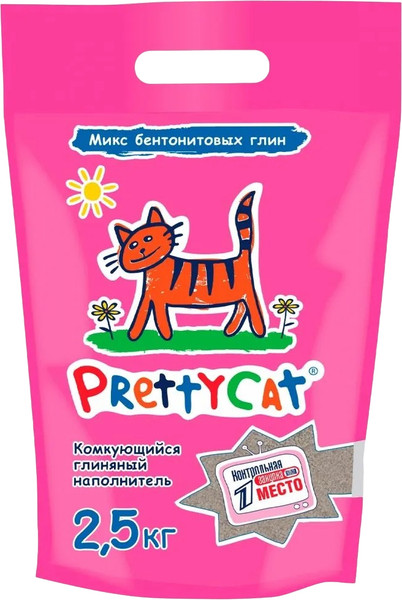 Изображение товара Наполнитель для туалета Prettycat Euro Mix комкующийся бентонитовый / 620703 (2.5кг)