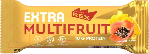 Изображение товара Набор протеиновых батончиков ProteinRex Манго-папайя (18x40г)