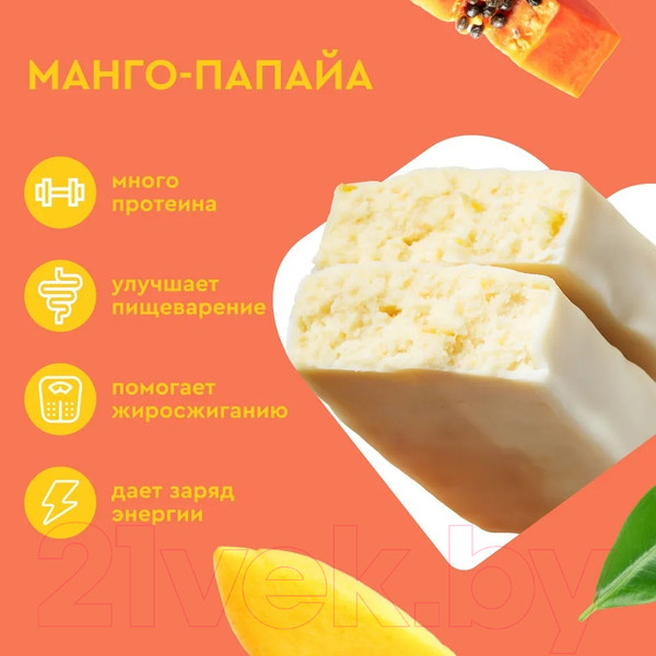 Изображение товара Набор протеиновых батончиков ProteinRex Манго-папайя (18x40г)