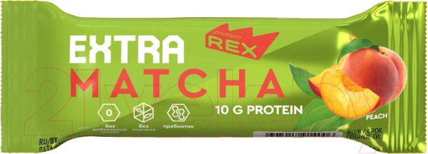 Изображение товара Набор протеиновых батончиков ProteinRex Матча-персик (18x40г)
