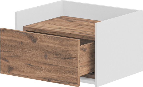 Изображение товара Прикроватная тумба Мебель-Неман Модена МН-048-06-Ц3  (дуб эллисон темный/белый гладкий)