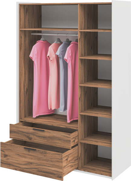 Изображение товара Шкаф Мебель-Неман Модена МН-048-13-Ц3 (дуб эллисон темный/белый гладкий)