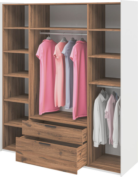 Изображение товара Шкаф Мебель-Неман Модена МН-048-14-Ц3 (дуб эллисон темный/белый гладкий)