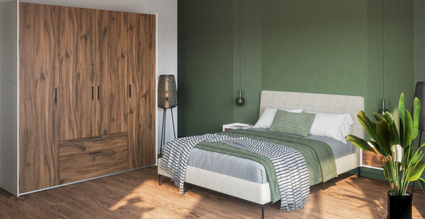 Изображение товара Шкаф Мебель-Неман Модена МН-048-14-Ц3 (дуб эллисон темный/белый гладкий)