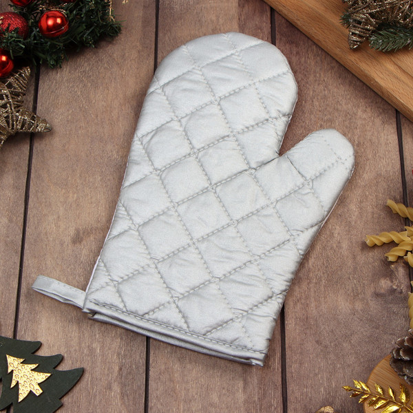 Изображение товара Рукавица-прихватка Доляна Снежинки серебро / 9446103