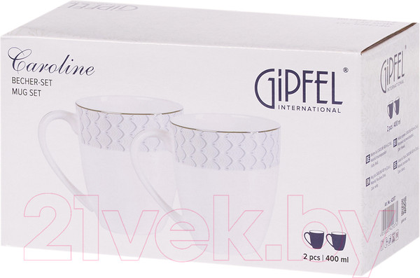 Изображение товара Набор кружек Gipfel Caroline 42937 (2шт, белый)