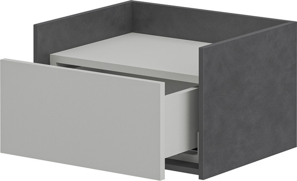 Изображение товара Прикроватная тумба Мебель-Неман Модена МН-048-06-Ц1 (лунный камень/металл бруклин)