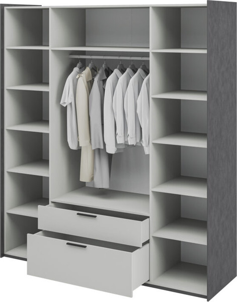 Изображение товара Шкаф Мебель-Неман Модена МН-048-14-Ц1 (лунный камень/металл бруклин)