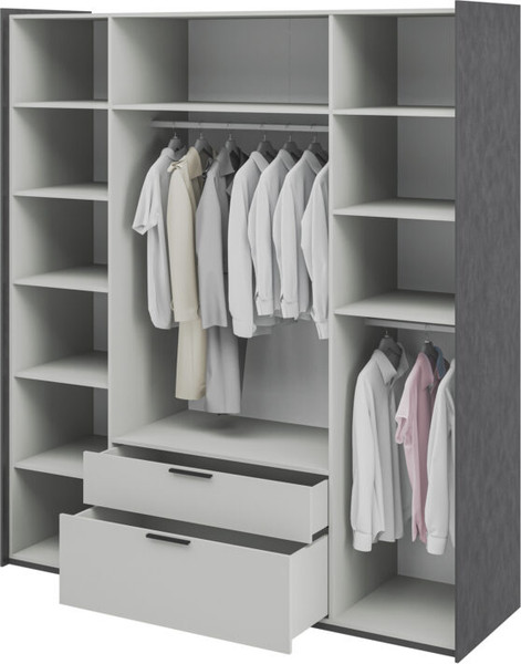 Изображение товара Шкаф Мебель-Неман Модена МН-048-14-Ц1 (лунный камень/металл бруклин)