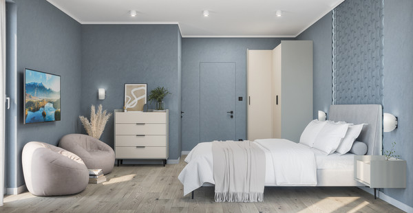 Изображение товара Прикроватная тумба Мебель-Неман Модена МН-048-06-Ц2 (персидский жемчуг/лунный камень)