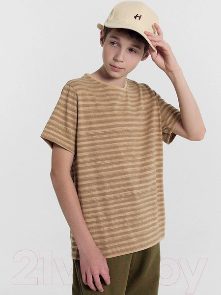 Изображение товара Футболка детская Mark Formelle 113432 (р.110-56, полоска на карамели)