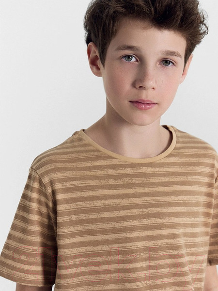 Изображение товара Футболка детская Mark Formelle 113432 (р.128-64, полоска на карамели)