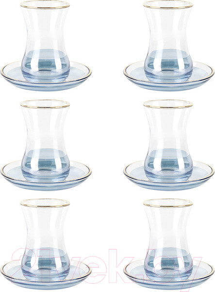 Изображение товара Набор стаканов для горячих напитков Nouvelle С блюдцами Армуды / 9950210