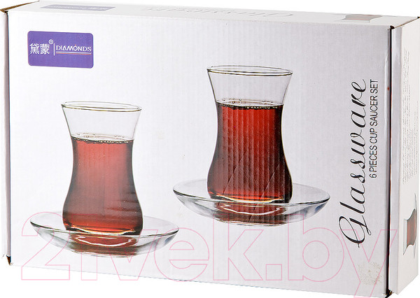 Изображение товара Набор стаканов для горячих напитков Nouvelle С блюдцами Армуды / 9950210