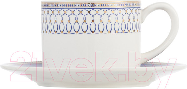Изображение товара Чашка с блюдцем Gipfel Orpheus 51559 (белый/синий)