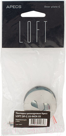 Изображение товара Накладка на цилиндр Apecs Loft DP-C-55-INOX-SS