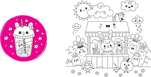 Изображение товара Раскраска Эксмо Неразбериха в стране Kawaii, мягкая обложка