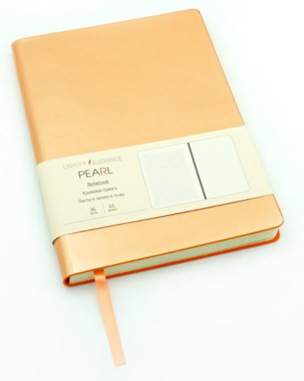 Изображение товара Записная книжка Listoff Pearl. Шампань / 4606086366878 (96л)