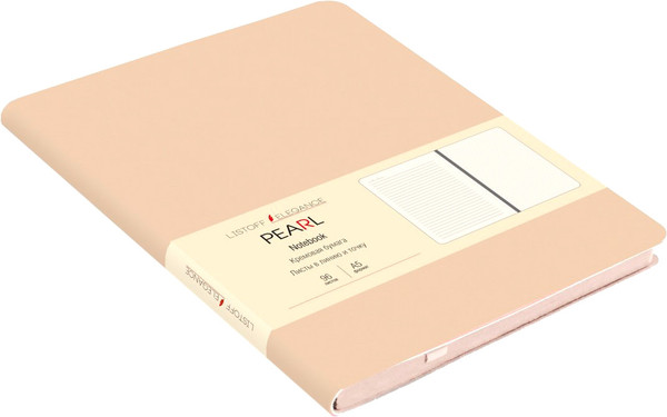 Изображение товара Записная книжка Listoff Pearl. Шампань / 4606086366878 (96л)