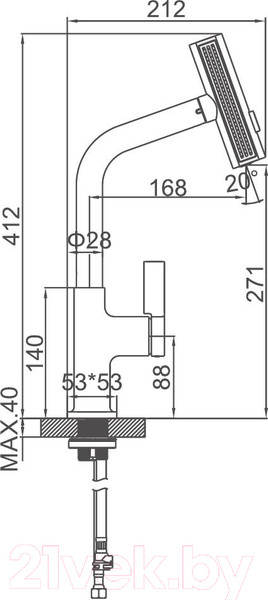 Изображение товара Смеситель Ledeme L6099B-4