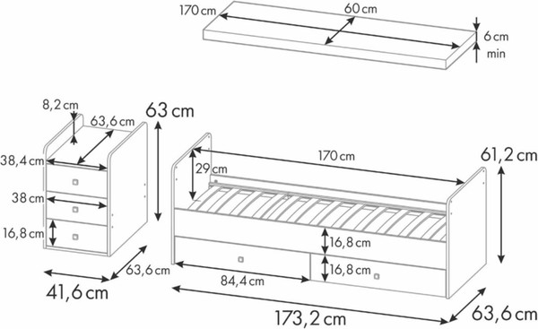 Изображение товара Детская кроватка Фея 1100 Жирафик / 0001033.9.16 (белый)