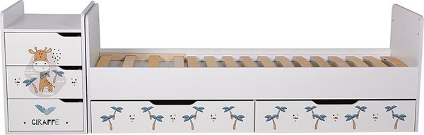 Изображение товара Детская кроватка Фея 1100 Жирафик / 0001033.9.16 (белый)